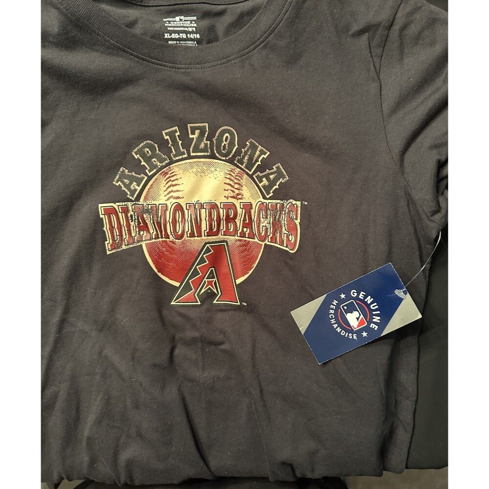 Arizona Diamondbacks Men’s Shirt XL 100% Cotton Black Baseball Logo NWT